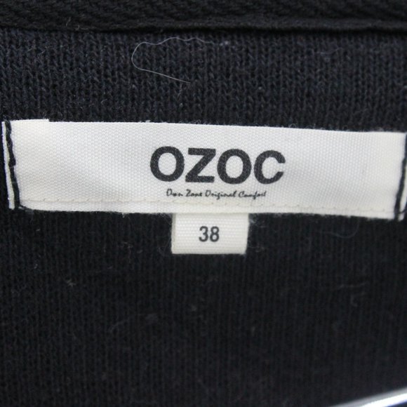 Ozoc Women's Casual Solid Gray Hooded Open Front Knit Cardigan Size 38 - Picture 4 of 7